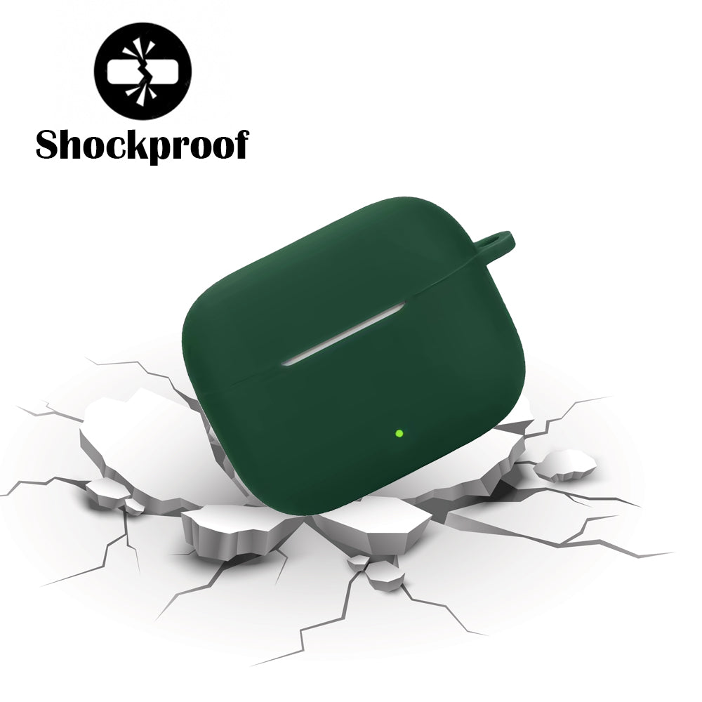 DeepZstore Silicone Case Cover for Oppo Enco 3 Pro -Dark Green Color