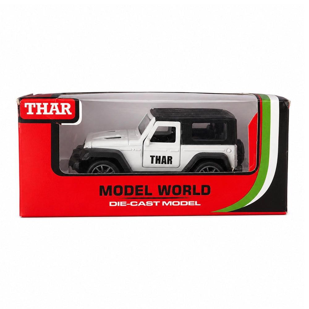 Thar Die-Cast Metal Pull-Back Toy Car – 10 cm Miniature SUV with Openable Doors | DeepZstore