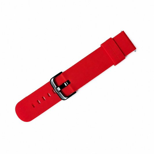DeepZstore 22mm Silicone Watch Strap - Red Colour