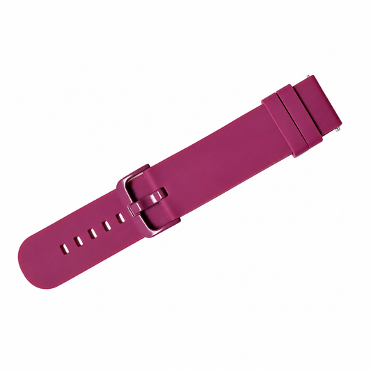 DeepZstore 22mm Silicone Watch Strap - Berry Pink