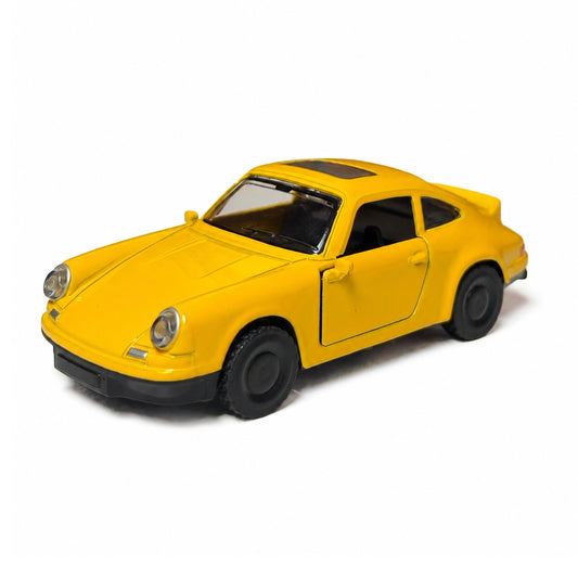 DeepZstore Classic 911 Turbo-Style Pull-Back Die-Cast Car – Yellow