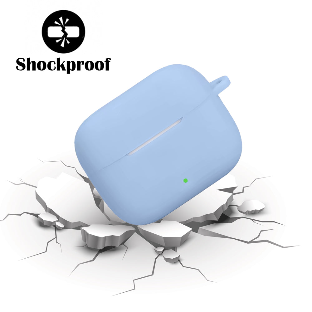 DeepZstore Silicone Case Cover for Oppo Enco 3 Pro -Sky Blue Color