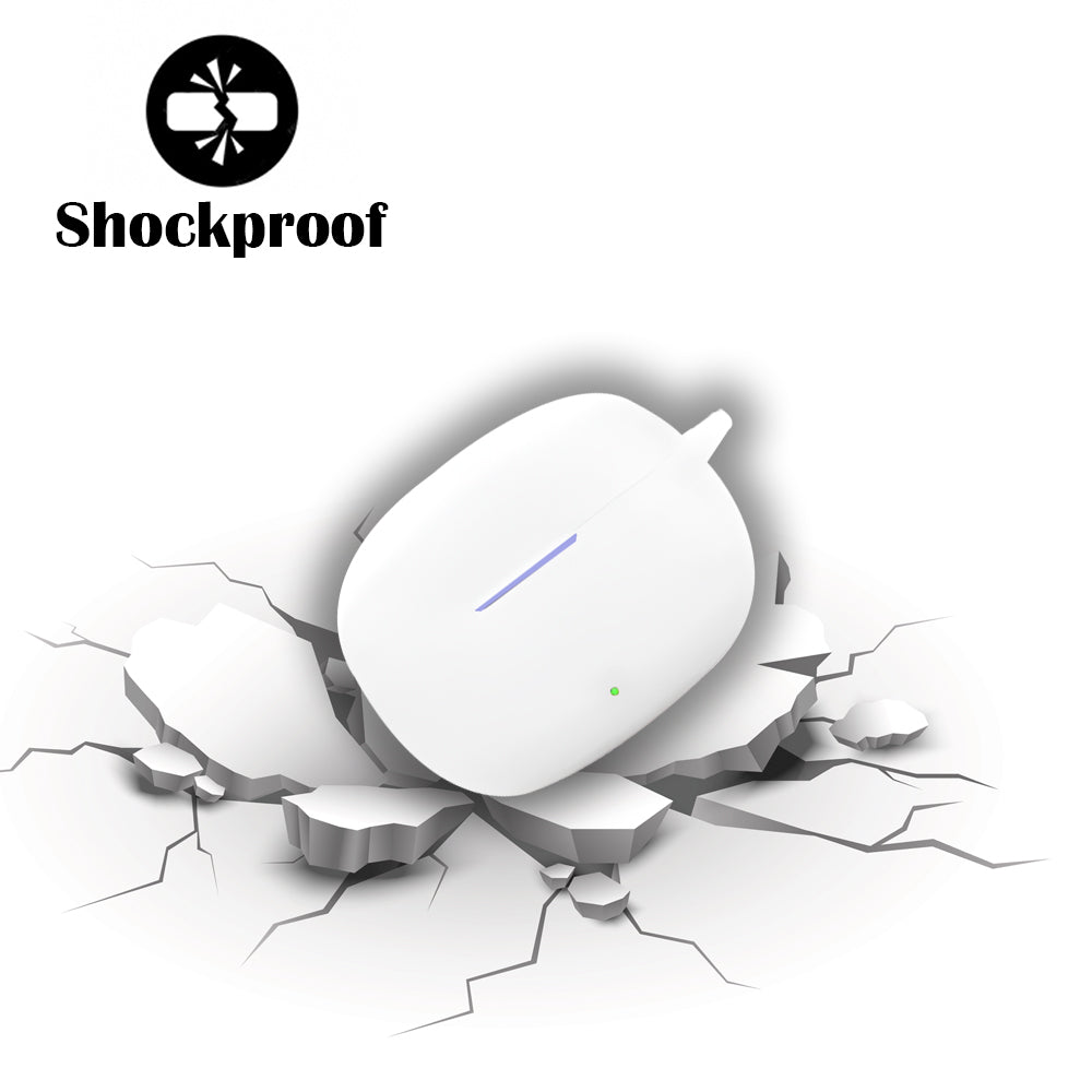 DeepZstore Silicone Case Cove for Realme Buds T200x - White Colour