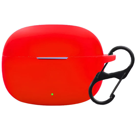 DeepZstore Silicone Case Cover for Realme Buds T200x - Red Colour
