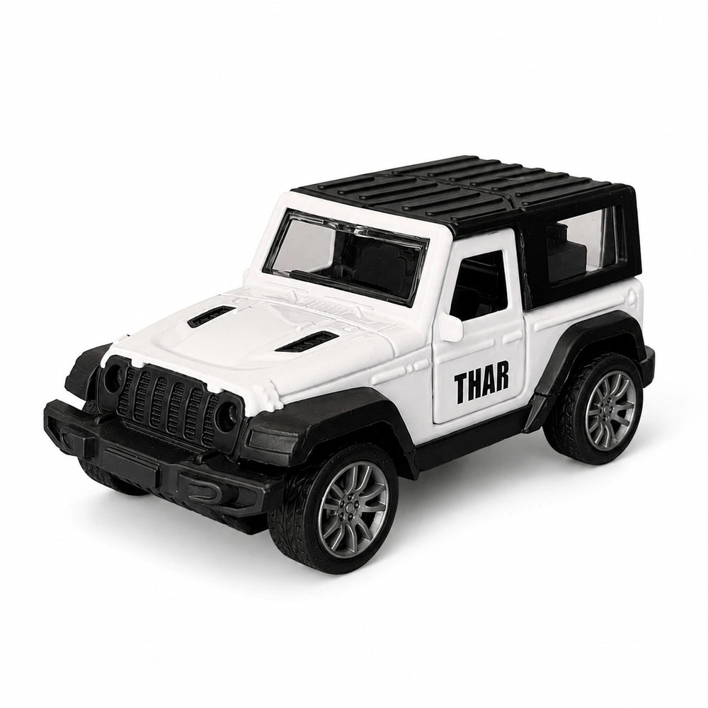 Thar Die-Cast Metal Pull-Back Toy Car – 10 cm Miniature SUV with Openable Doors | DeepZstore