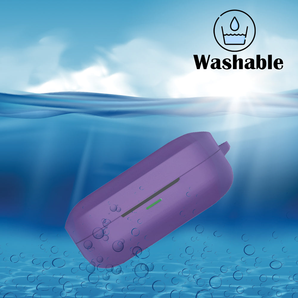 DeepZstore Silicone Case Cover for Realme Buds Air7 / Air7 Pro -Purple Color