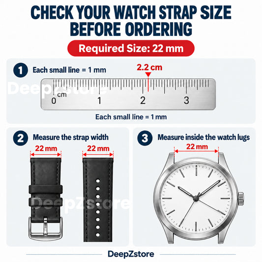 DeepZstore 22mm Silicone Watch Strap - Red Colour