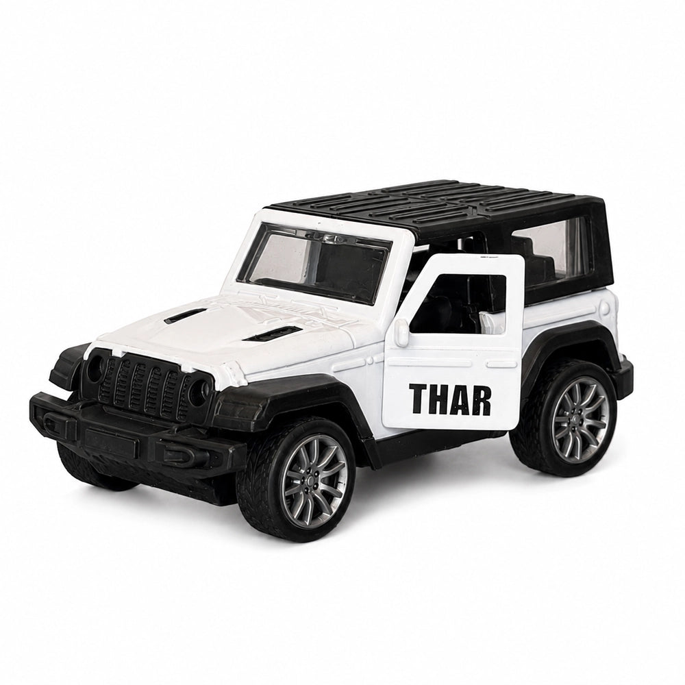 Thar Die-Cast Metal Pull-Back Toy Car – 10 cm Miniature SUV with Openable Doors | DeepZstore